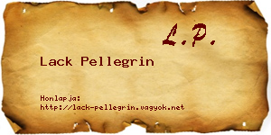Lack Pellegrin névjegykártya